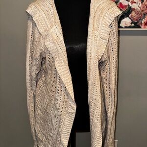 Faded Glory Women's Cream Knit Cardigan